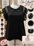 Black chic collared blouse