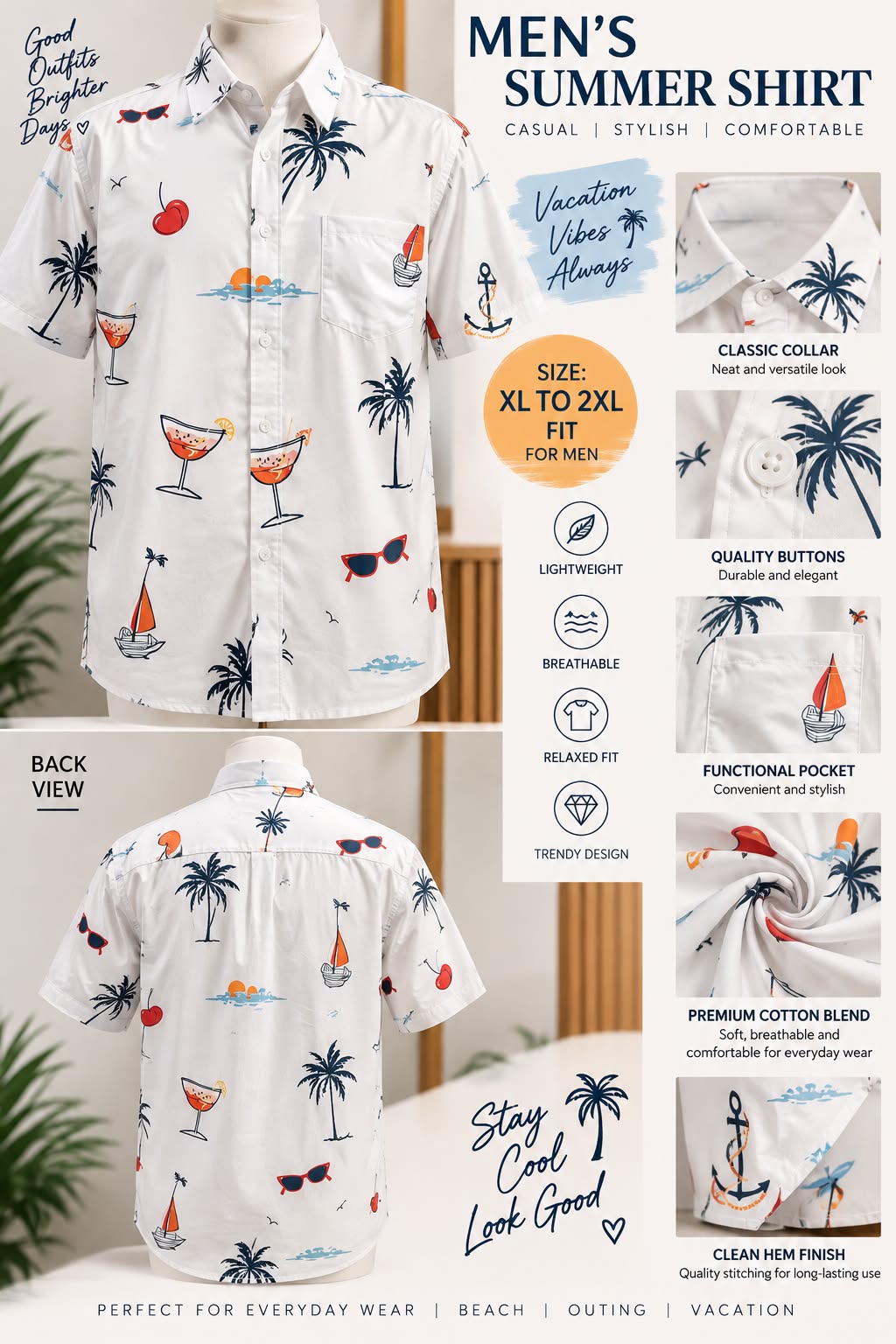 Men's summer shirt