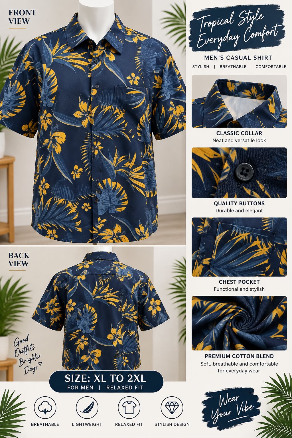 Men's tropical shirt