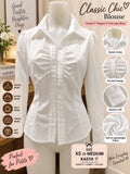 White classic chic blouse